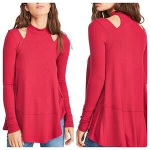 Free People Downtown Girl Tunic Top in Apple Valley